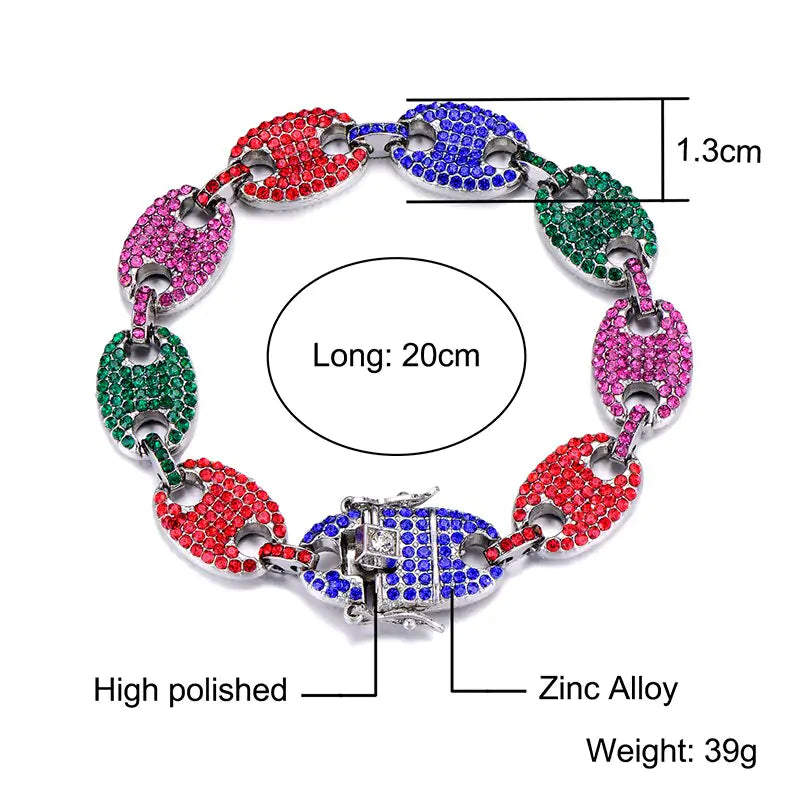 Multi-color Iced Out Bracelets